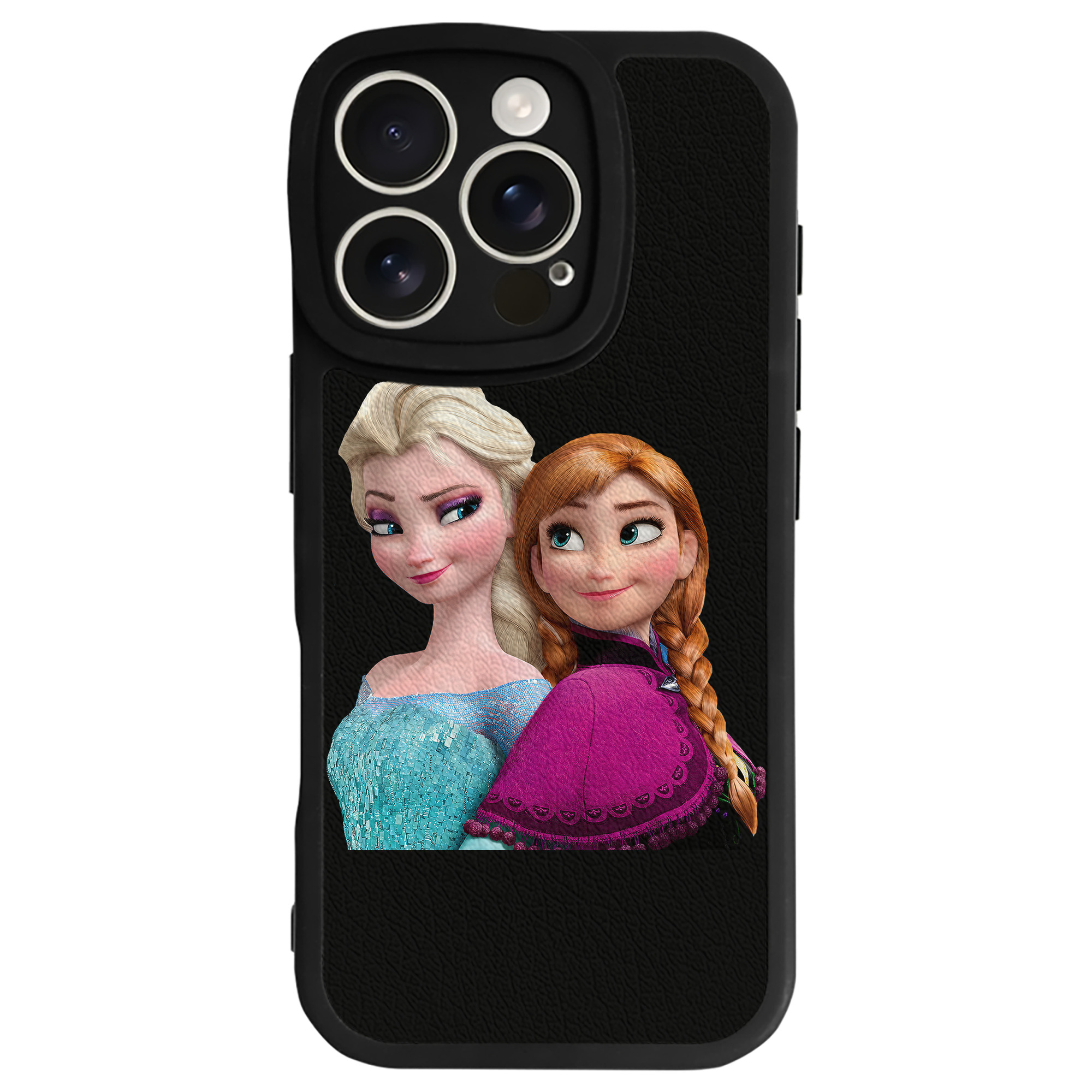 （画像用） アナと雪の女王 アンナ エルサ Frozen Anna Elsa 【iPhone 16シリーズ対応】シリコンスマホケース（レザー調） 材質：シリコン